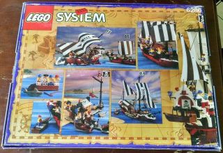 VINTAGE LEGO PIRATES SKULL ' S EYE SCHOONER 6286 VERY RARE 100 COMPLETE 4