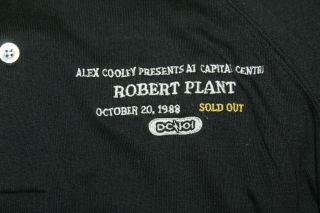 1998 Robert Plant Alex Cooley Capital Centre Dc101 Concert Shirt L Rare