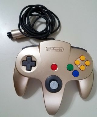 Official Oem Gold Controller Nintendo 64 N64 Rare Color