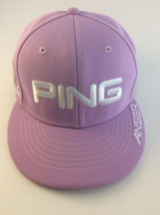 Ping Under Armour Anser Pink Stretch Fit Cap 7 1/8 7 1/4 7 3/8 Rare