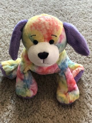 Webkinz Plush - Tie Dyed Puppy No Code - Rare - Retired Fast
