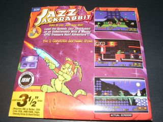 Jazz Jackrabbit Very Rare 1993 Shareware Package 3.  5 " Floppy Pc Ibm Dos Game