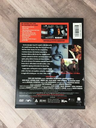 Mother Night DVD 2000 RARE 1996 WAR ROMANCE DRAMA 2