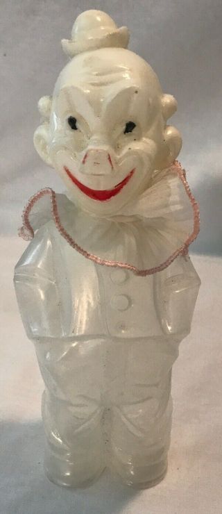 Rare Vtg E Rosen Rosbro Tico Toys Era W Germany Plastic Clown Candy Container