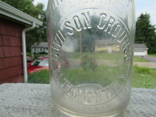 Treq Milk Bottle H Wilson Crounse Dairy Farm Altamont Ny Albany County 1933 Rare