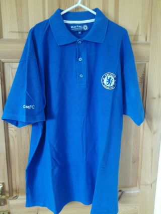 Rare Blue Flag Retro Chelsea Fc Football Home Polo Shirt Jersey Top Xxl 2xl