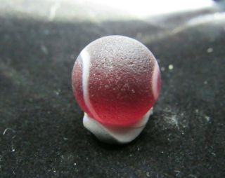 Sea Glass Sea Marble - RARE Merlot (Reddish Purple) England 3