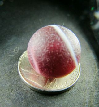 Sea Glass Sea Marble - RARE Merlot (Reddish Purple) England 5