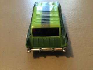 Aurora AFX ' 57 Chevy Nomad slot car,  Rare lime green with stipes, 3