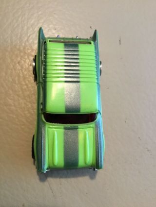 Aurora AFX ' 57 Chevy Nomad slot car,  Rare lime green with stipes, 6