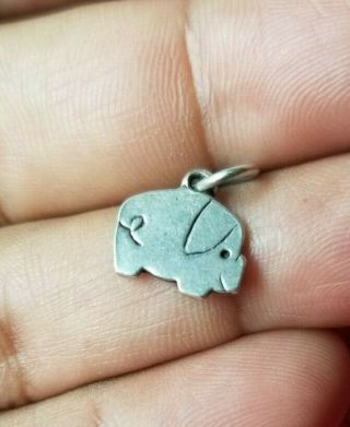 James Avery sterling silver 925 rare retired pig charm Pendant 2