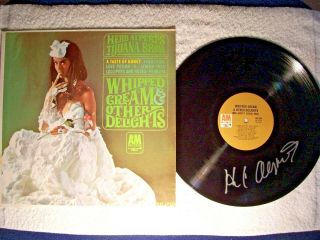 Herb Alpert & Tijuana Brass " Whipped Cream " Signed Autographed Record Vinyl Rare