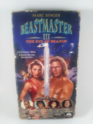 Beastmaster Iii 3 The Eye Of Braxus Vhs Tape Rare