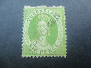 Queensland Stamps: Chalon Specimen - Rare (f209)