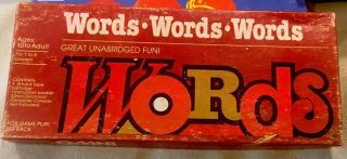 Rare Vintage Milton Bradley Omni Entertainment Words - Words - Words - Cib