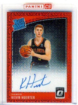 2018 - 19 Donruss Optic Choice Red Rated Rookie Kevin Huerter Auto Sp Very Rare