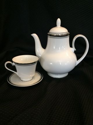 Rare Royal Doulton Sarabande Coffee / Tea Pot With Cup & Saucier,
