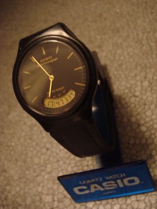 Rare Vintage Casio AQ - 41 Analog Digital Chrono Quartz Watch mod 746 Battery 2