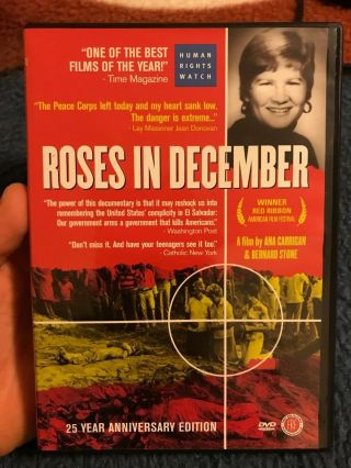 Roses In December (1982) Dvd Oop Rare (frf,  2007) Documentary El Salvador