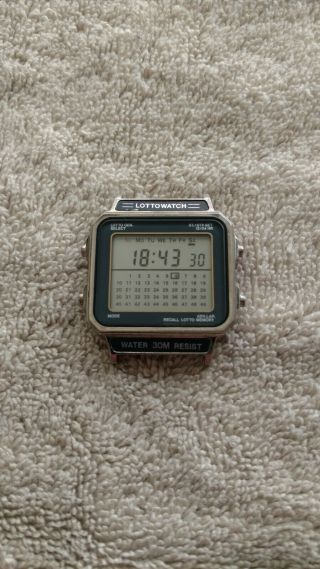 Collectible And Rare Lottowatch Wl703 Vintage Digital Watch
