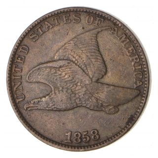 Crisp - 1858 - Flying Eagle United States Cent - Rare 523