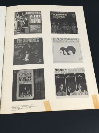 Diana Ross & The Supremes You Cant Hurry Love 1966 Concert Program,  Rare Find 4