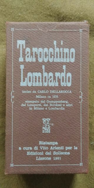 Tarocchino Lombardo - Rare Italian Tarot Deck First Edition Of Vito Arienti 1981