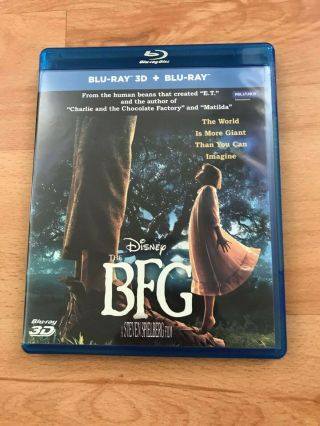 Disney / Spielberg The Bfg - Very Rare Region - Blu - Ray 3d Version From India