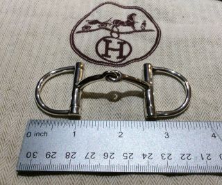 Rare Vintage Hermes Silver Horse Bit For Bracelet Scarf Ring Belt