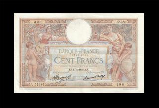 25.  5.  1937 Banque De France 100 Francs Rare ( (ef,  /aunc))