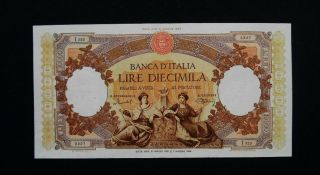 1951 Italy Rare Banknote Repubbliche Marinare 10000 Lire Vf Bb