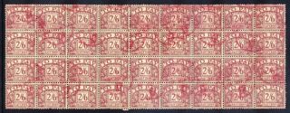 Gb 1938 Postage Due Sgd18 2/6 Rare Blck 36 F/u Horiz Crease Down Centre 4 Stamps