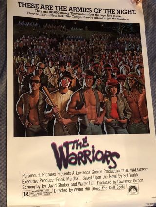The Warriors 1979 1 Sheet Movie Poster 27 " X41 " Rare Rolled Version