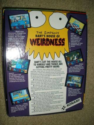 The Simpsons Bart ' s House of Weirdness DOS PC Game (VERY RARE) 2