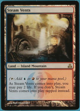 Steam Vents Guildpact Spld Land Rare Magic Gathering Card (id 50618) Abugames