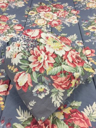 Rare Ralph Lauren Kimberly Floral Twin 4 Piece Comforter Set Blue Euc