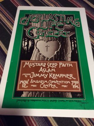 Rick Griffin Concert Poster Mustard Seed Faith 1977 Signed Griffin Rare