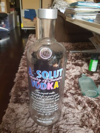 Absolut Vodka Andy Warhol Empty Bottle Rare Limited Edition 750ml