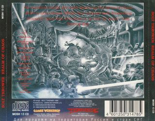 Bolt Thrower ‎– Realm Of Chaos (Slaves To Darkness) RARE COLLECTOR ' S CD 2