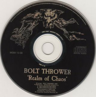 Bolt Thrower ‎– Realm Of Chaos (Slaves To Darkness) RARE COLLECTOR ' S CD 3