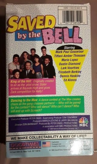 Rare Saved by the Bell VHS Two of the Best Episodes King of the Hill Dancing to 2