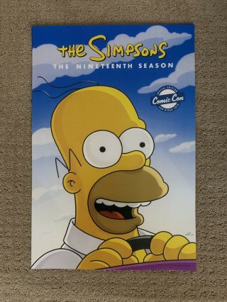 Sdcc 2019 Simpsons 19th Season Poster 12 " X18 " Comic Con Exclusive Fox Rare