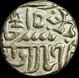Jhalawar State - Prithvi Singh - Rare 1 Rupee Vs1915//15 (1858) Silver Jhl18