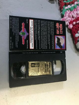 DRACULAS GREAT LOVE GORGON VIDEO HORROR SOV SLASHER RARE OOP VHS BIG BOX SLIP 2