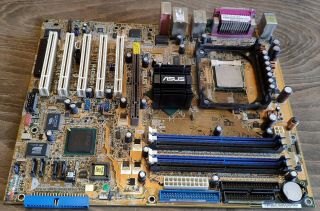 RARE ASUS P4C800 - E Deluxe Rev 2.  00 Intel 875P ICH5 Socket 478 P4 Motherboard 5