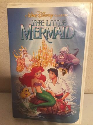 Walt Disney ' s The Little Mermaid Black Diamond Classic - Rare VHS 1990 2