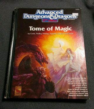 Advanced Dungeons And Dragons Ad&d 2nd Edition Tome Of Magic Hardcover Book Rare