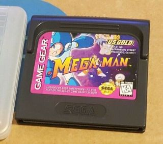 Mega Man (sega Game Gear,  1995) Cartridge Only W/ Clear Case Rare