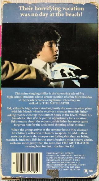 THE MUTILATOR (R - RATED) Horror VHS video Movie Gore Cult Slasher Sex 80 ' s RARE 4