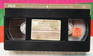 THE MUTILATOR (R - RATED) Horror VHS video Movie Gore Cult Slasher Sex 80 ' s RARE 7